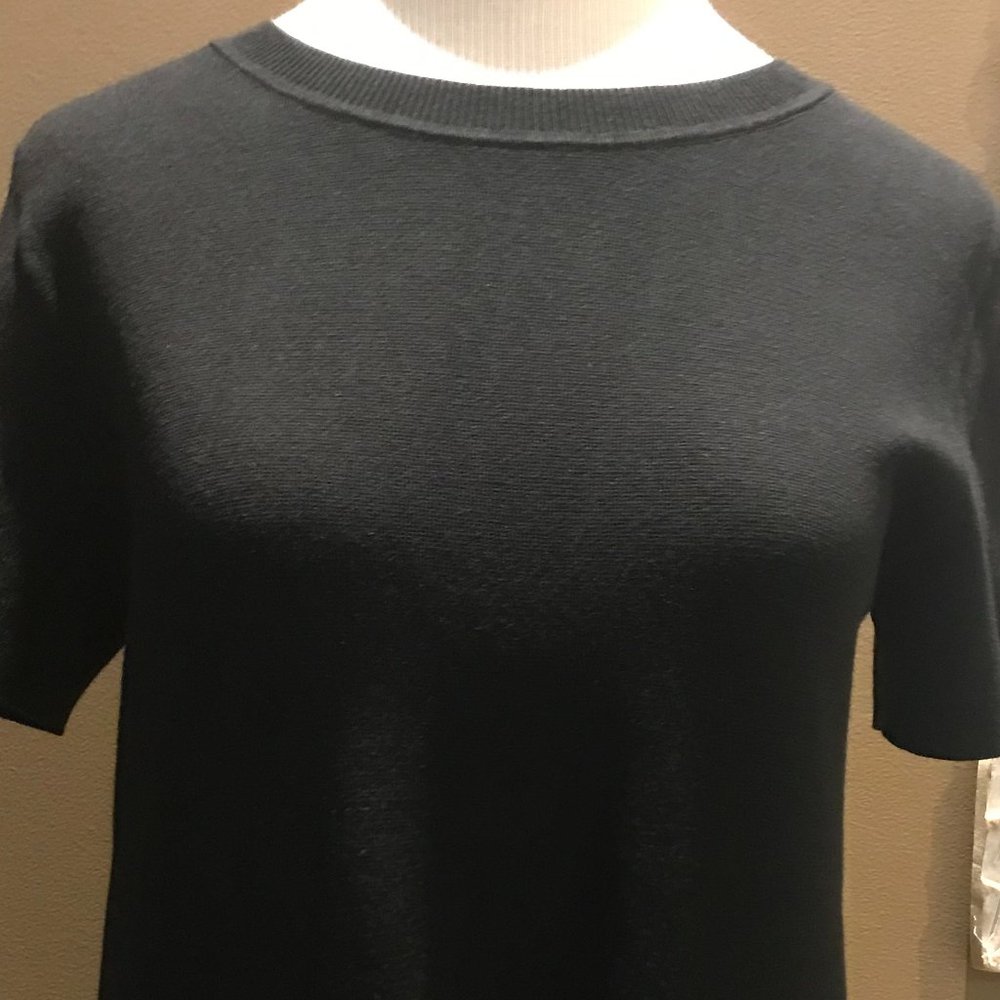 Banana Republic Black Short Sleeve Pocket Sweater